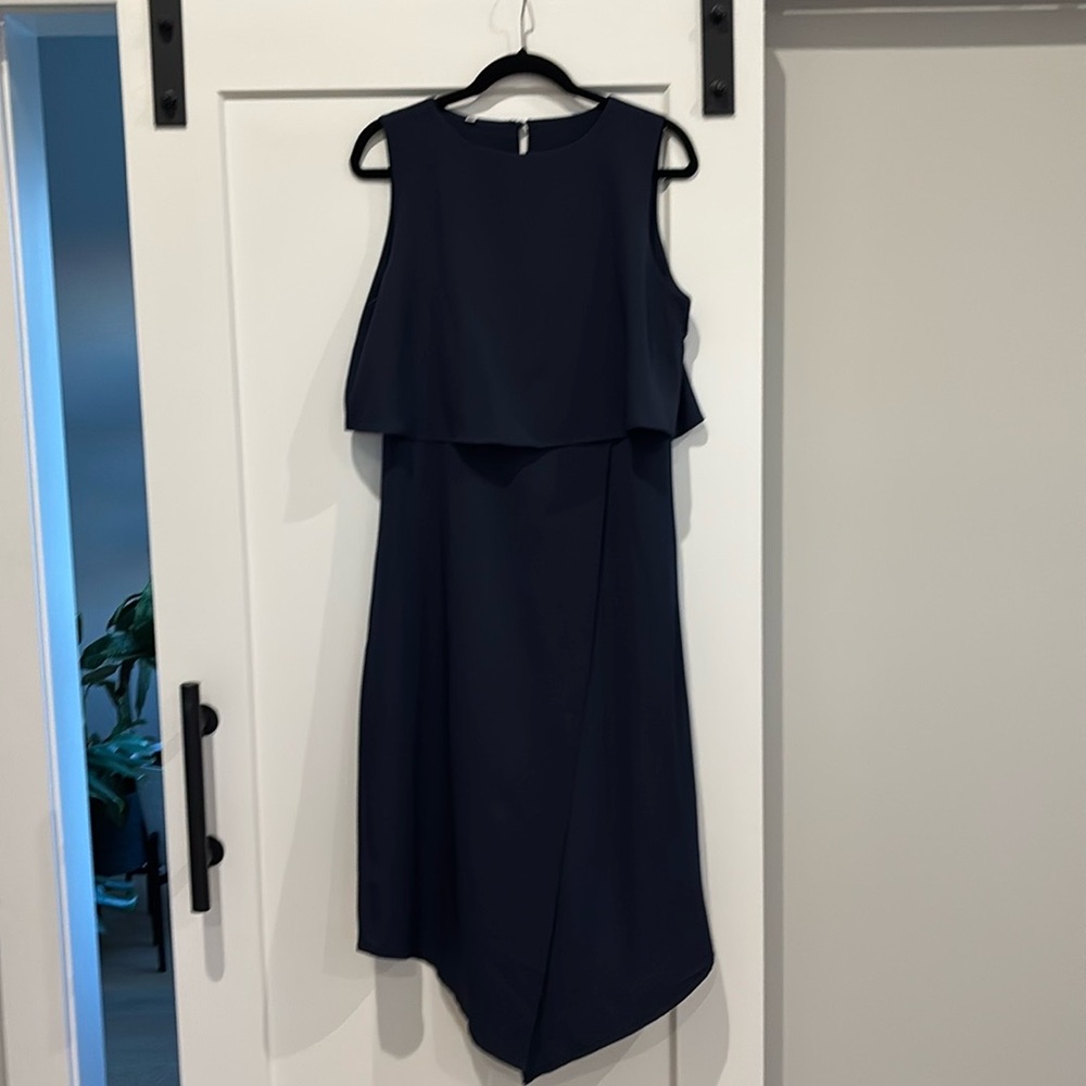 NWOT Navy Midi Sleeveless Dress